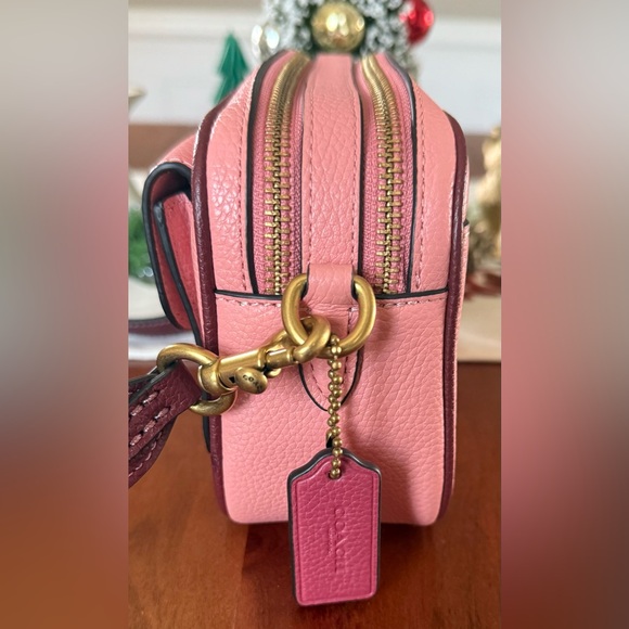 Coach Willow Camera Bag Colorblock Brass Candy Pink Multi Crossbody NWT - Picture 5 of 8